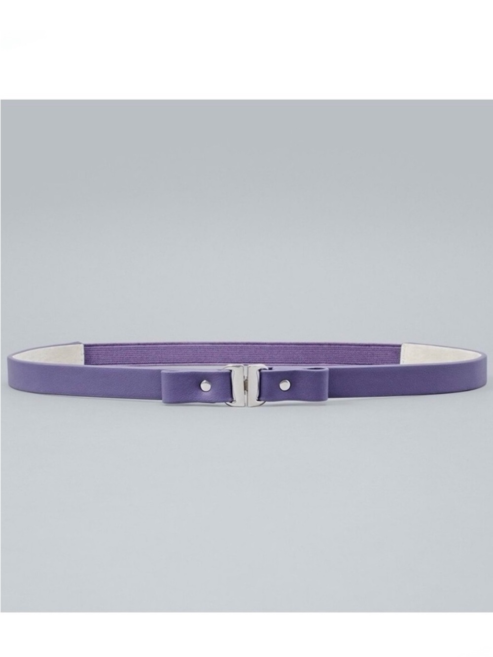 WHBM VIOLET SKINNY BOW BELT